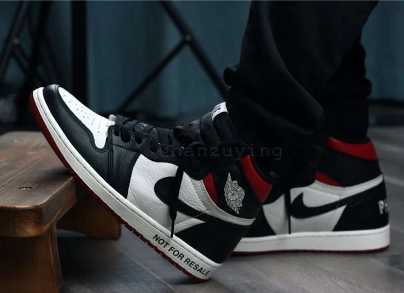 Air Jordan 1 NRG NOT FOR RESALE Black White Shoes - Click Image to Close